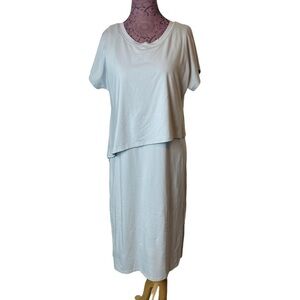 Soft Surroundings Sz M Gray Tier Casual Dress